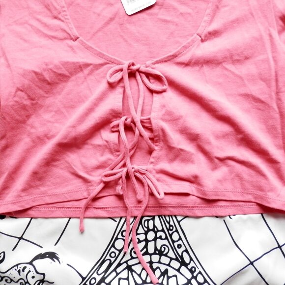 Free People || Women's Kitty Cotton Front-Tie Crop Top - Picture 5 of 8